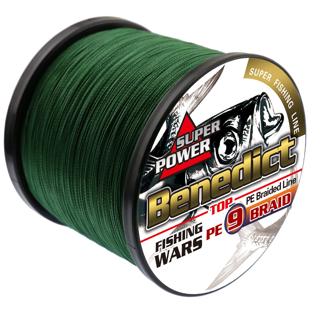 GlorySunshi 4 Strands Abrasion Wire Resistant Braided Lines Super Strong  100% PE Braided Fishing Line 500M - Dark Green -40Lb 