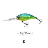 70mm 22g Crankbait Long Lip Fishing Lure Floating Bionic Wobbler Crank Bait Artificial Lure Hard Bait 3D Eyes Minnow Bass Bait